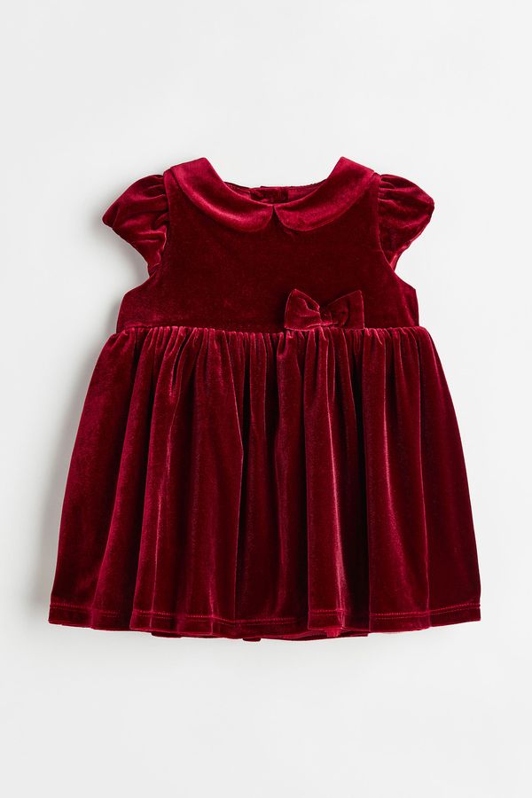 Vestido de plush con mangas globo