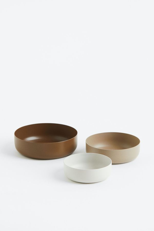 Pack de 3 bowls de metal