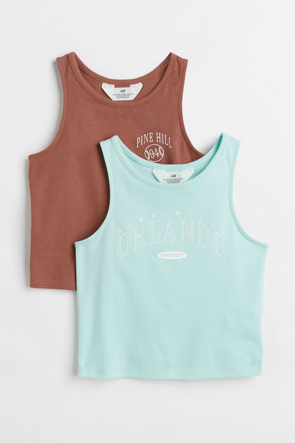 Pack de 2 poleras sin mangas en algodón