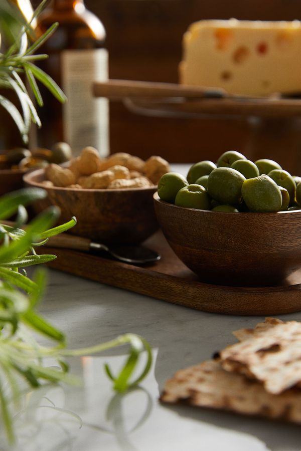 Bowls en madera con bandeja