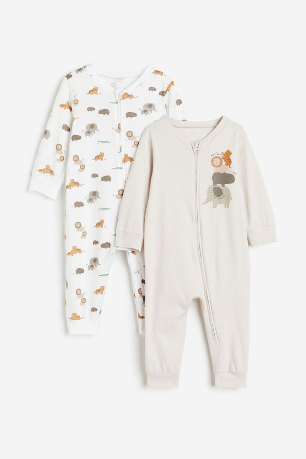 Pack de 2 pijamas de algodón con diseño estampado