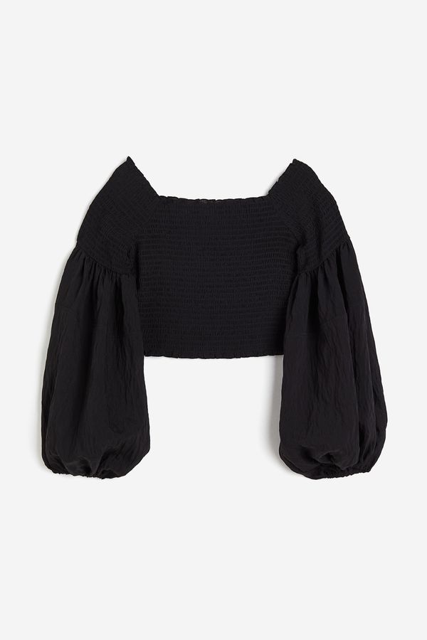 Top off-the-shoulder fruncido