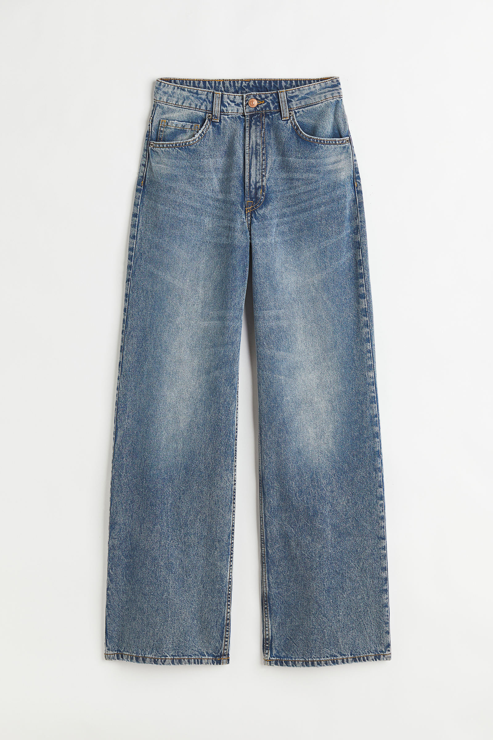 12 jeans anchos de H&M que afinan cintura: tienen tiro alto