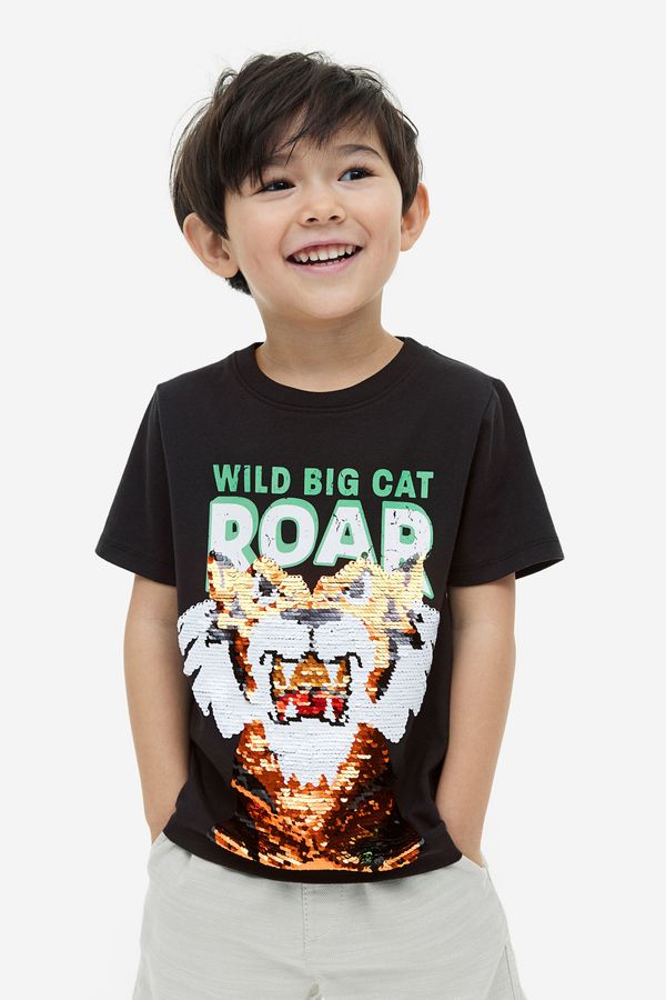 Polera con lentejuelas reversibles