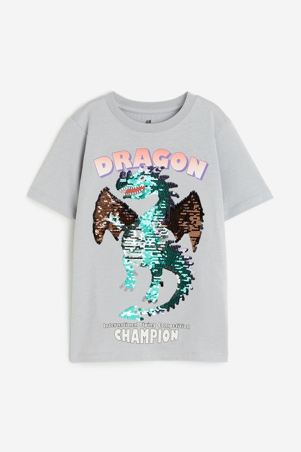 Polera con lentejuelas reversibles