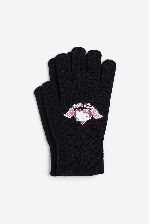 Guantes con motivo estampado