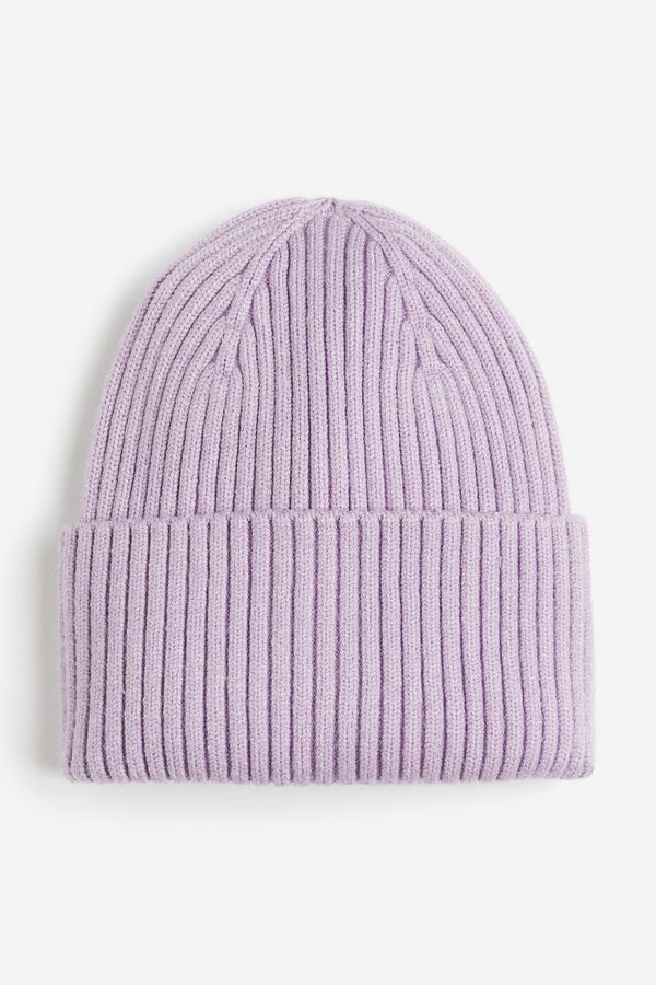Gorro en punto acanalado