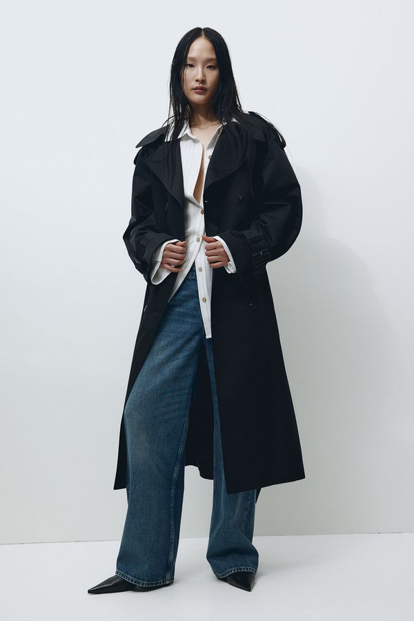 Trenchcoat de doble botonadura