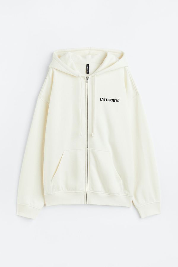 Polerón hoodie oversize con cierre