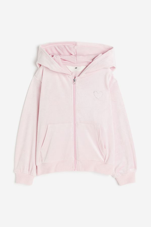 Polerón hoodie de plush con cierre