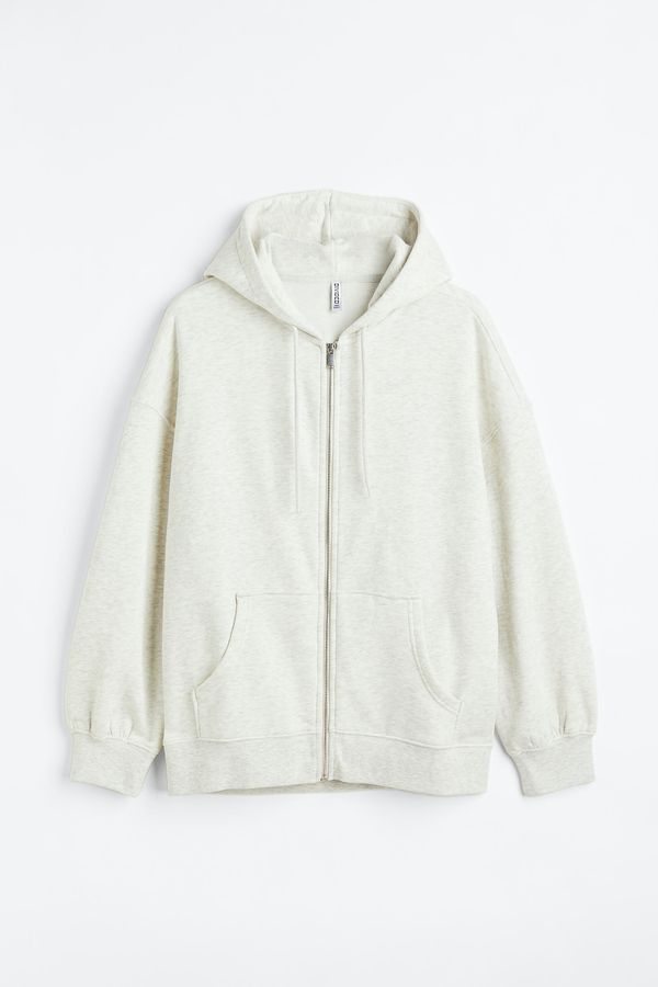 Polerón hoodie oversize con cierre