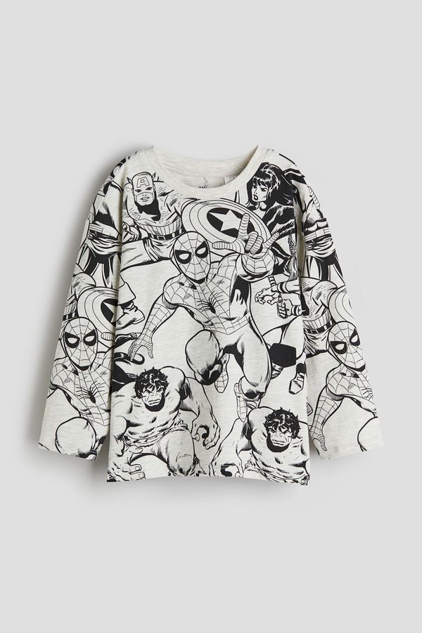 Polera de manga larga con motivo estampado