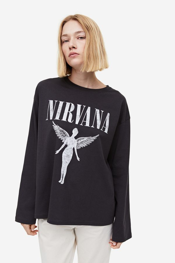 Top oversize con motivo estampado