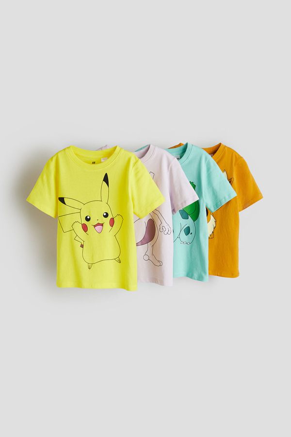 Pack de 4 poleras con motivo estampado