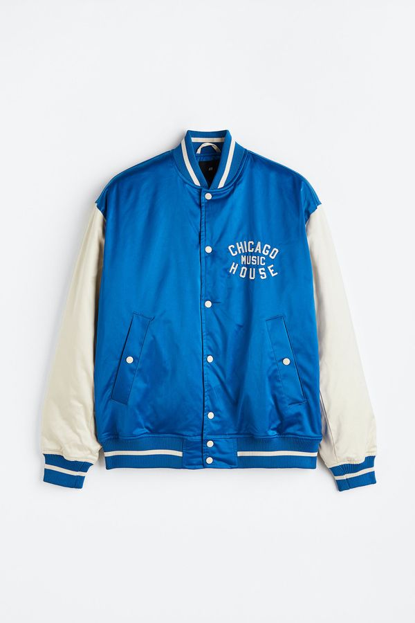 Chaqueta de baseball en satín Oversized Fit