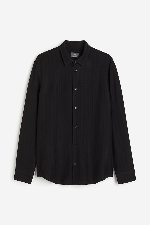 Camisa en tejido texturizado Regular Fit