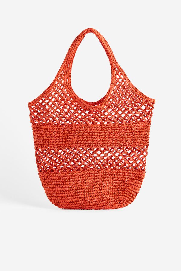 Bolso shopper con efecto crochet