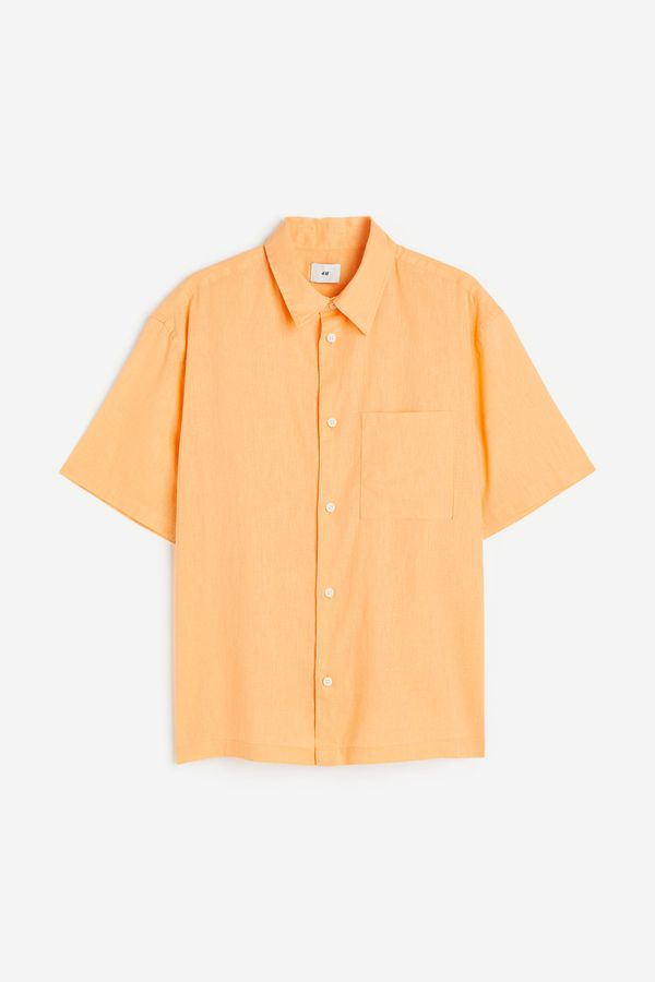 Camisa en mezcla de lino Relaxed Fit