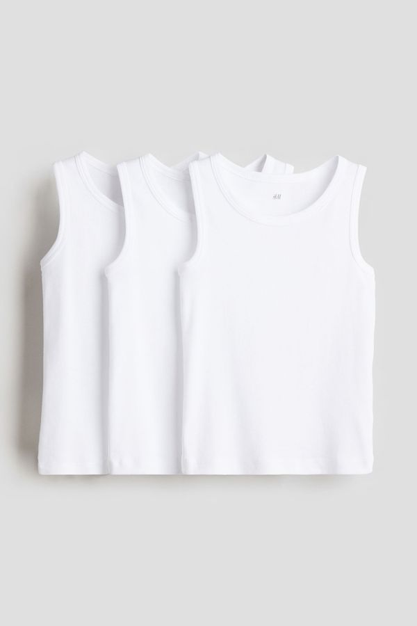Pack de 3 camisetas sin mangas en algodón