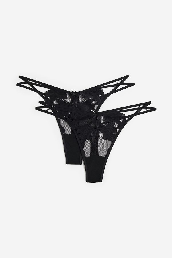 Pack de 2 colaless Thong de encaje