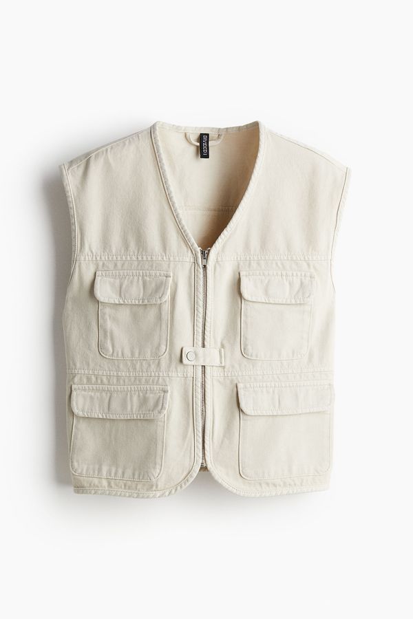 Gilet cargo de sarga