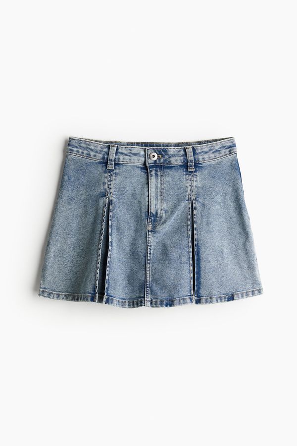 Minifalda denim tableada