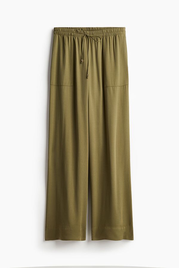 Pantalón de viscosa con cordón de ajuste