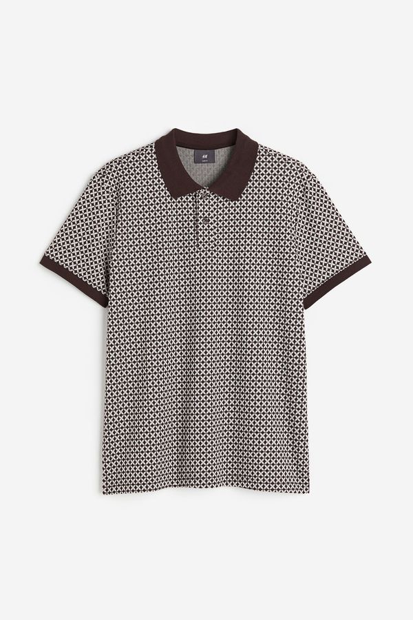 Polera polo en punto jacquard Slim Fit