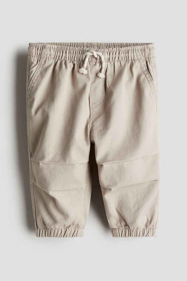 Joggers en sarga de algodón