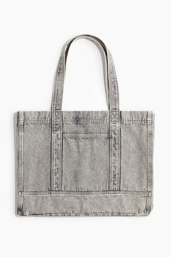 Bolso shopper en denim efecto lavado