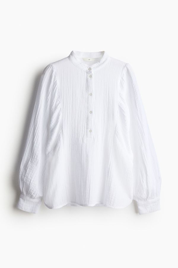Blusa de muselina con mangas murciélago