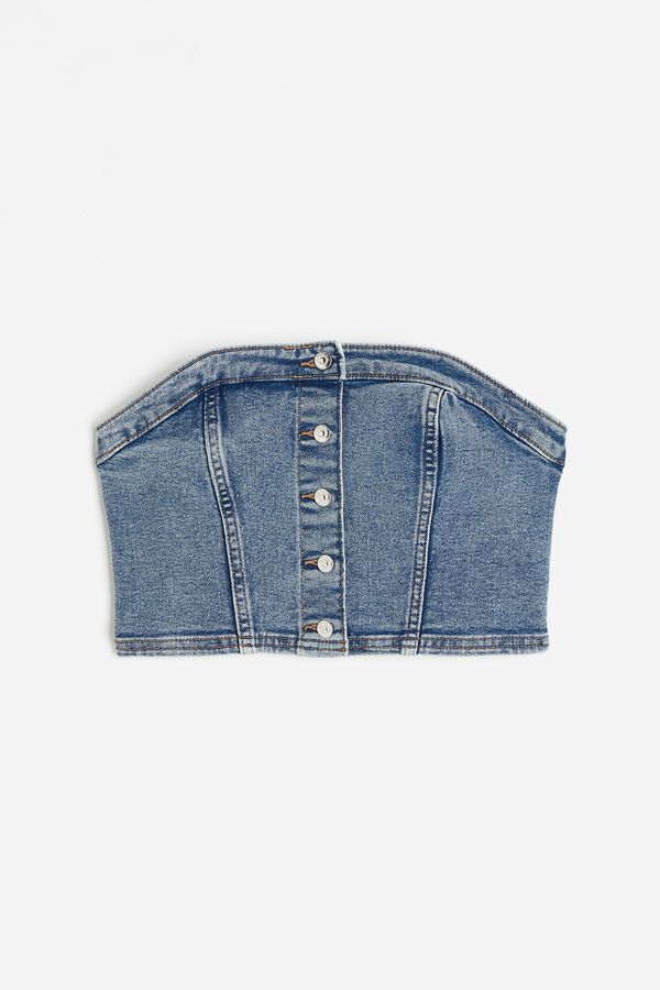Top bustier en denim