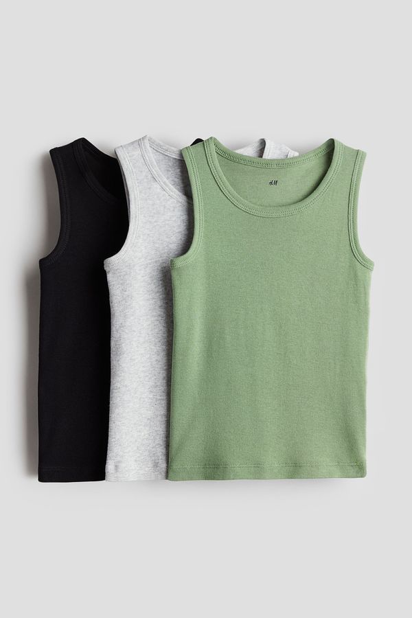 Pack de 3 camisetas sin mangas en algodón