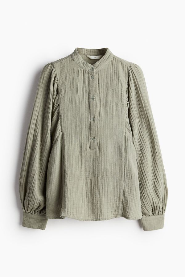 Blusa de muselina con mangas murciélago