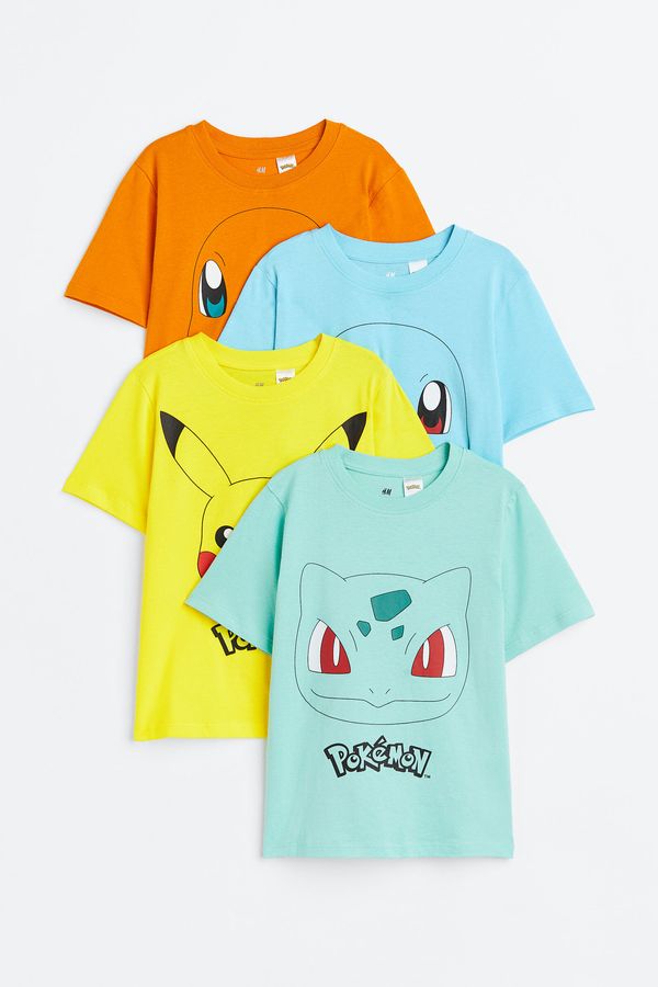 Pack de 4 poleras con motivo estampado