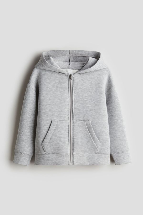 Polerón hoodie con cierre efecto neopreno