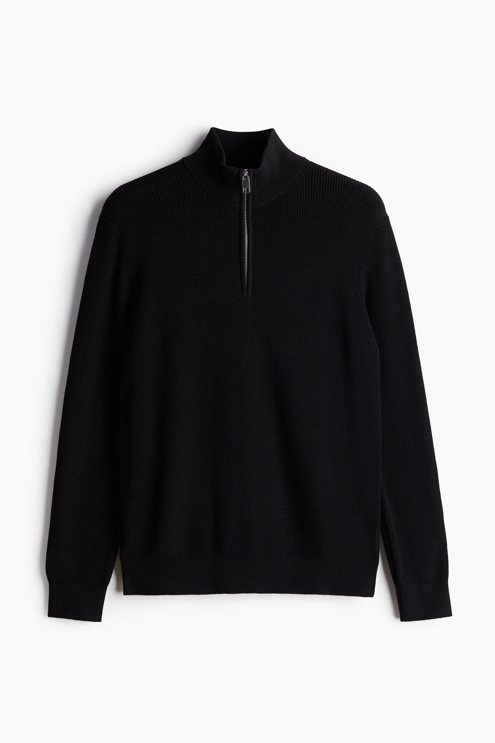 Wool Jersey Oversize Negro Cuello Alto Jersey 100% Lana Merino