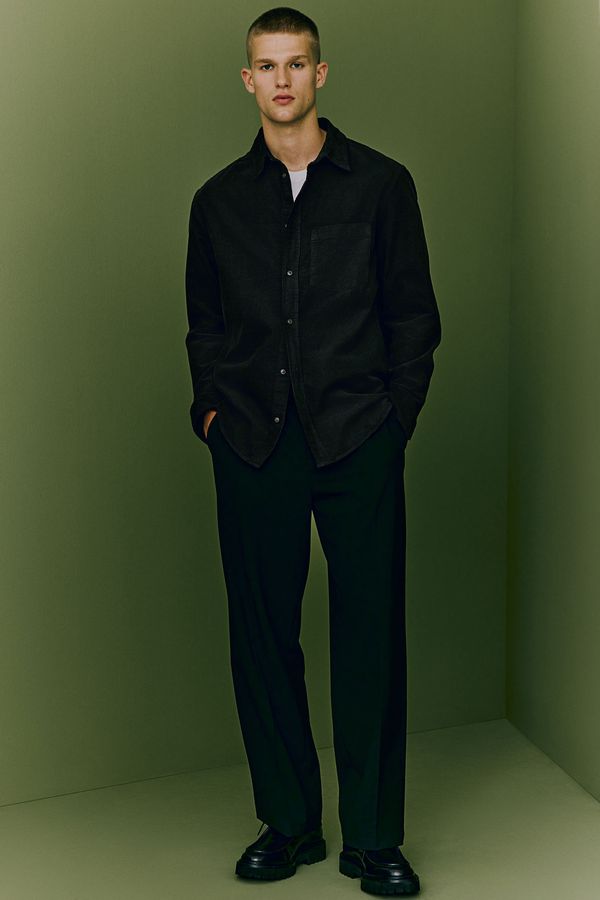 Camisa de cotelé Regular Fit
