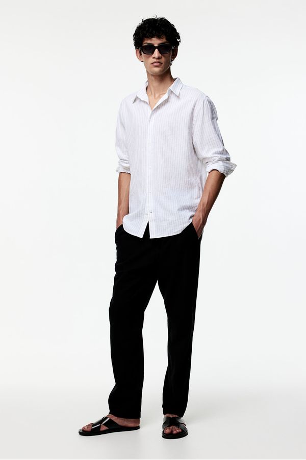 Pantalón en mezcla de lino Regular Fit