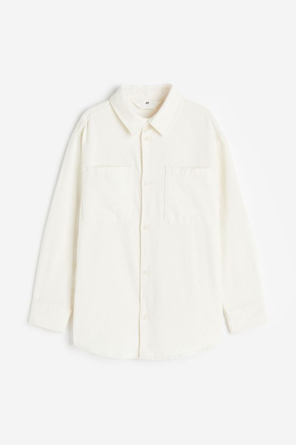 Camisa en franela de algodón