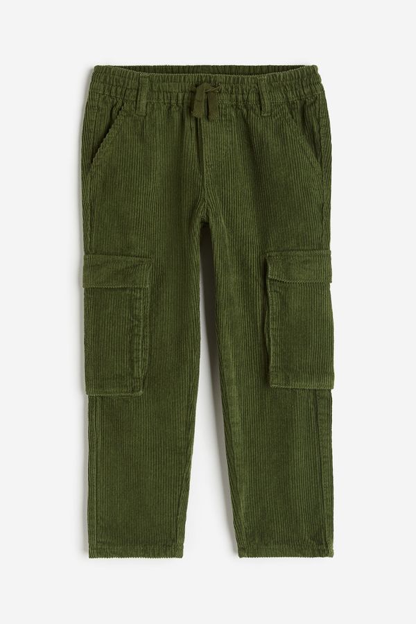 Joggers cargo de cotelé forrados