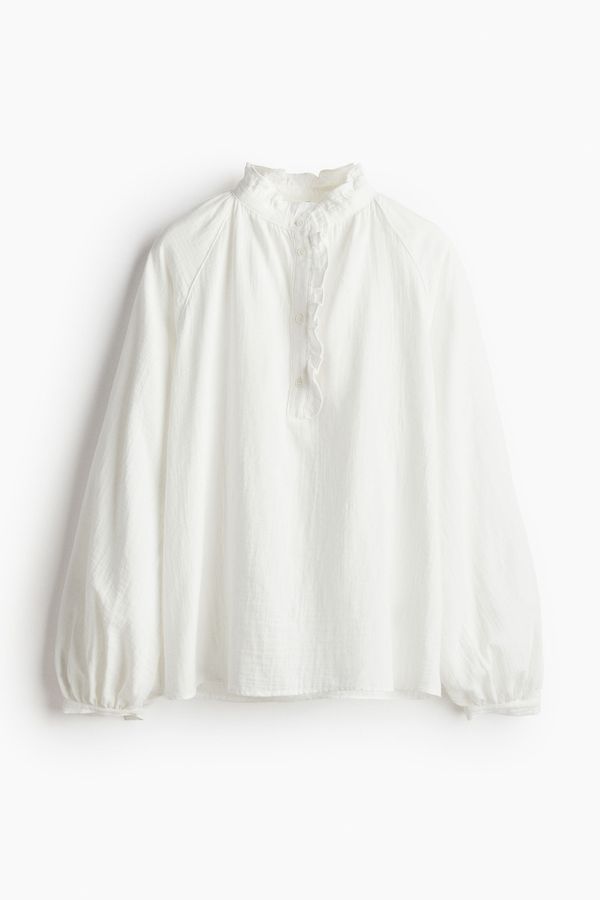 Blusa de muselina con vuelos