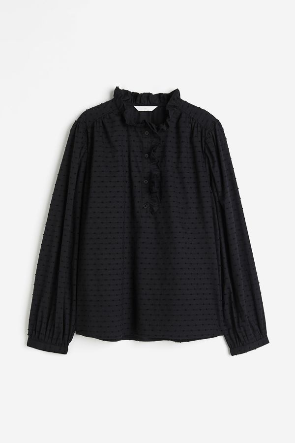 Blusa popover con vuelos