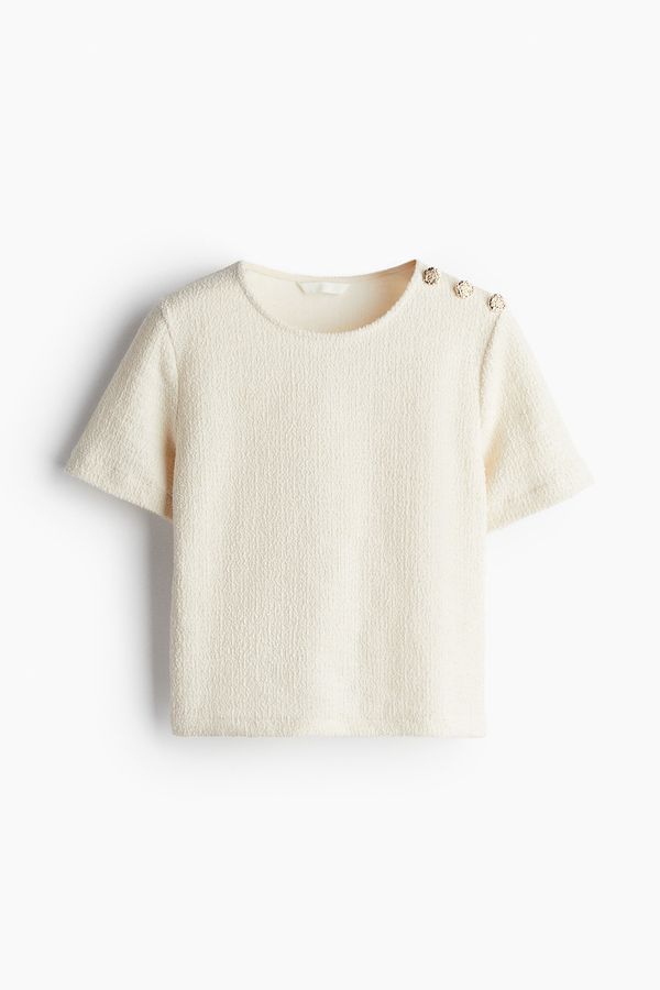 Top corto en bouclé