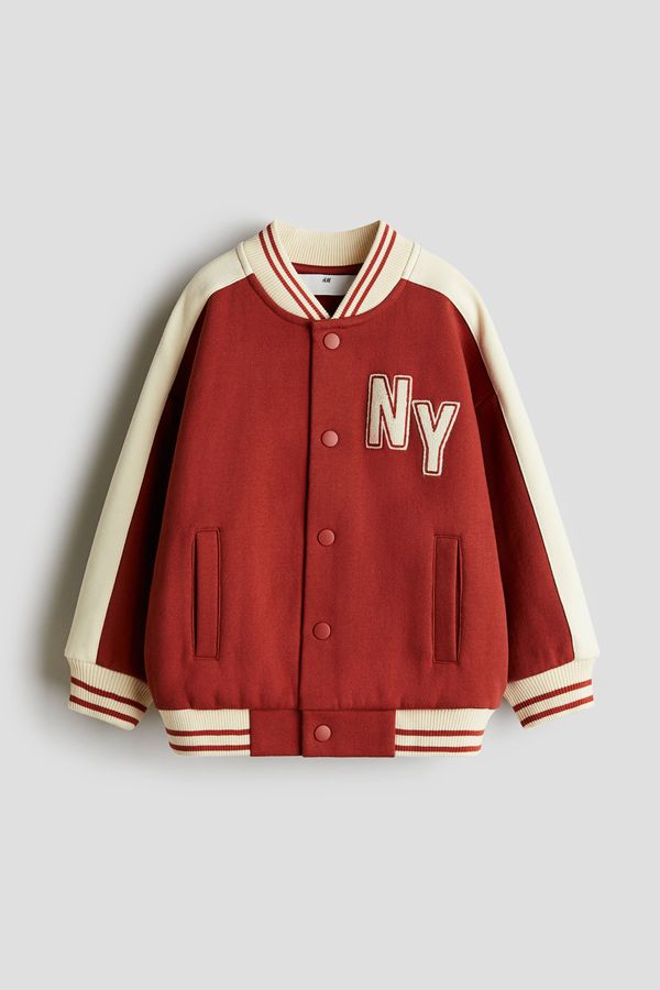 Chaqueta de baseball en tela de buzo