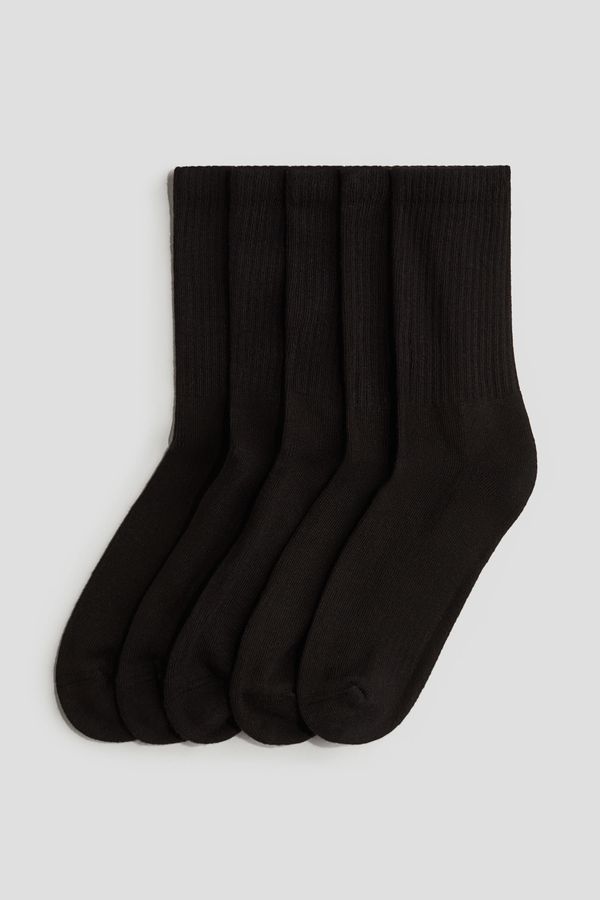 Pack de 5 calcetines acanalados en tejido terry