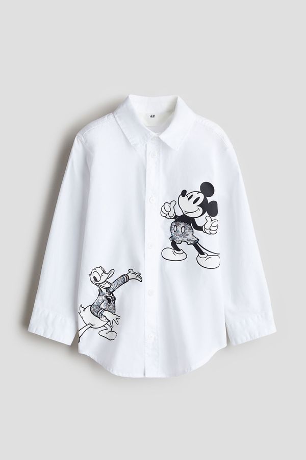 Camisa de algodón con motivo decorativo