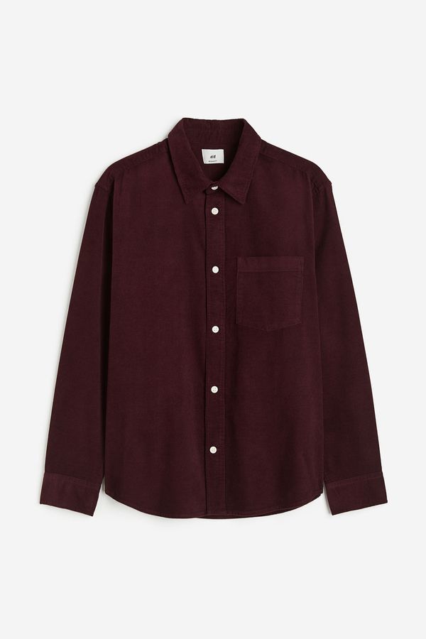 Camisa de cotelé Regular Fit