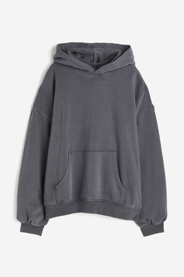 Polerón hoodie oversize con efecto lavado