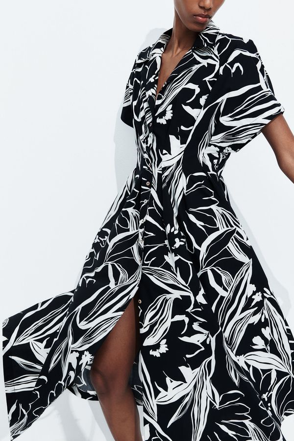 Vestido estampado de popelina